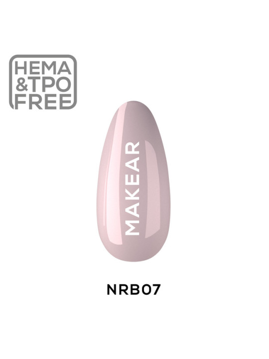 Makear Rubber Base Nude 8 ml - Guminis pagrindas NRB07 Warm Beige