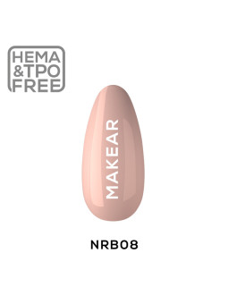 Makear Rubber Base Nude 8 ml - Kauczukowa Baza NRB08 Dark Beige