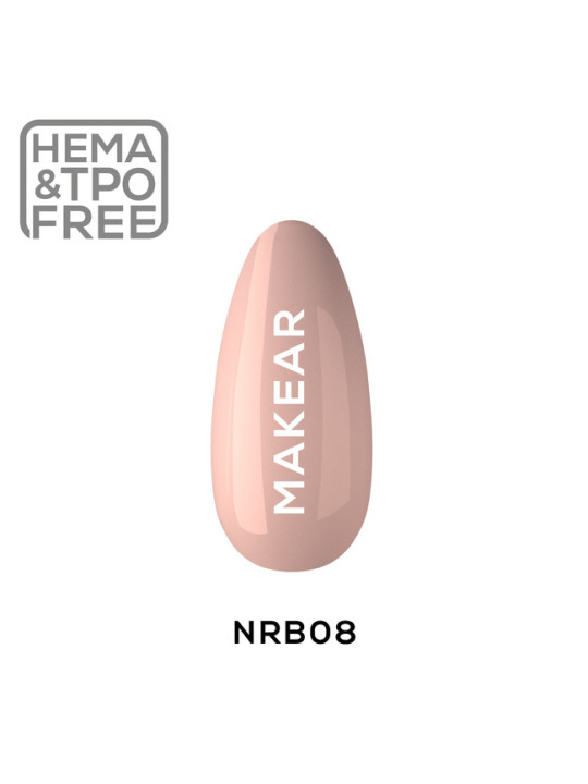 Makear Rubber Base Nude 8 ml - Rubber Base NRB08 Dark Beige