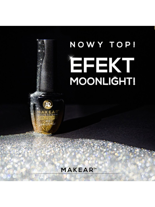 Makear Top No Wipe Moonlight 8ml - finisare superioară fără strat de dispersie