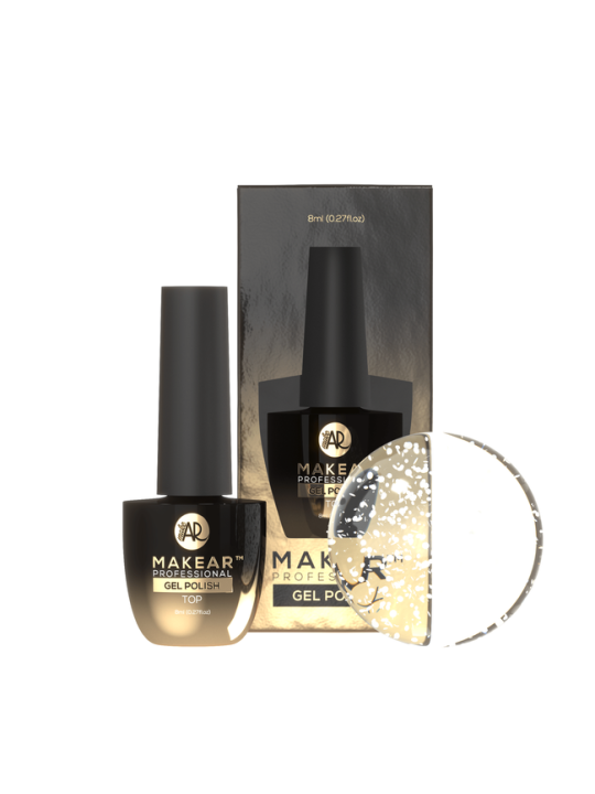 Makear Top Dots White 8 ml (törlés nélkül) - diszperziós réteg nélküli befejező felső