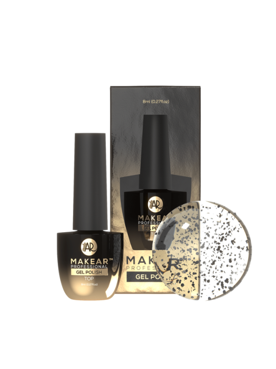 Makear Top Dots Black 8 ml (törlés nélkül) - diszperziós réteg nélküli befejező felső