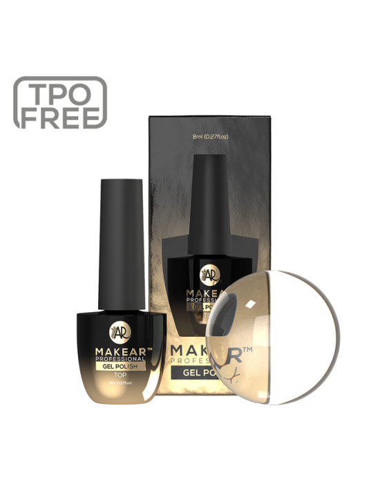 Makear Top No Wipe Hard Glass 8ml - Фінішний топ без дисперсійного шару