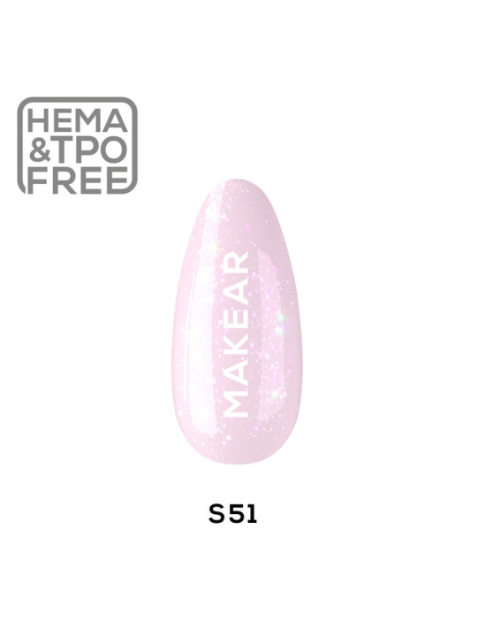 Lac de unghii hibrid Makear Summer Lineup 8 ml - Violet groovy S51