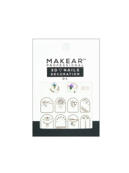 Makear 3D Nails Decoration 01 - nail stickers with rhinestones