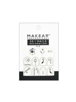 Makear 3D Nails Decoration 02 - nail stickers with rhinestones