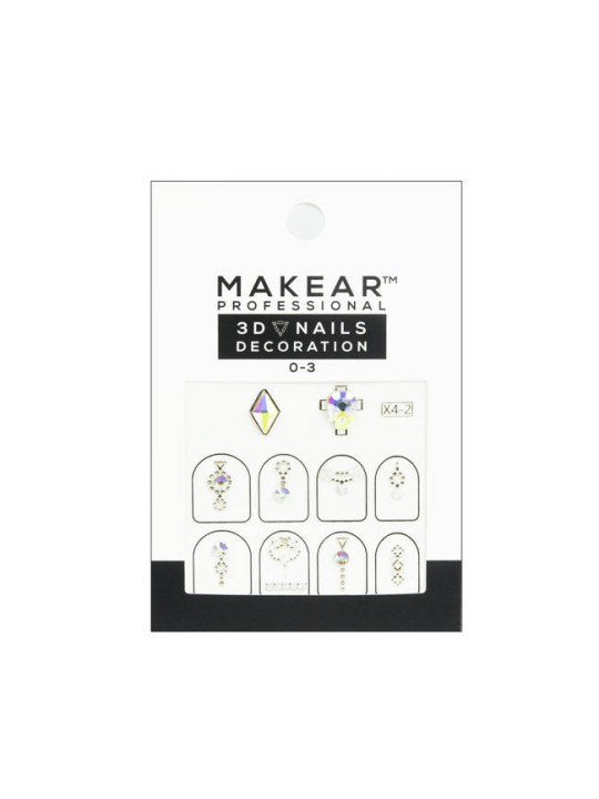 Makear 3D Nails Decoration 03 - Nagelsticker mit Strasssteinen