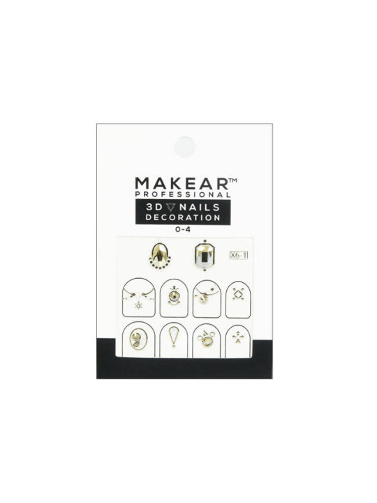 Makear 3D Nails Decoration 04 - Nagelsticker mit Strasssteinen