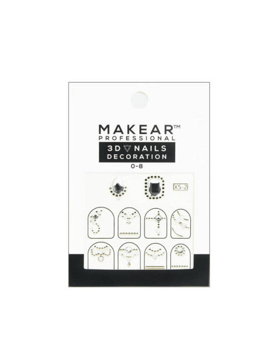 Makear 3D Nails Decoration 08 - nail stickers with rhinestones