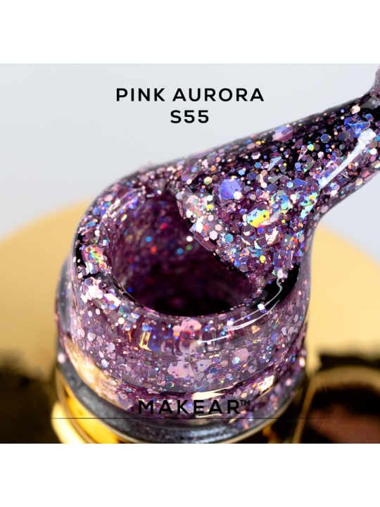 Lac de unghii Makear Hybrid 8ml - Pink Aurora S55