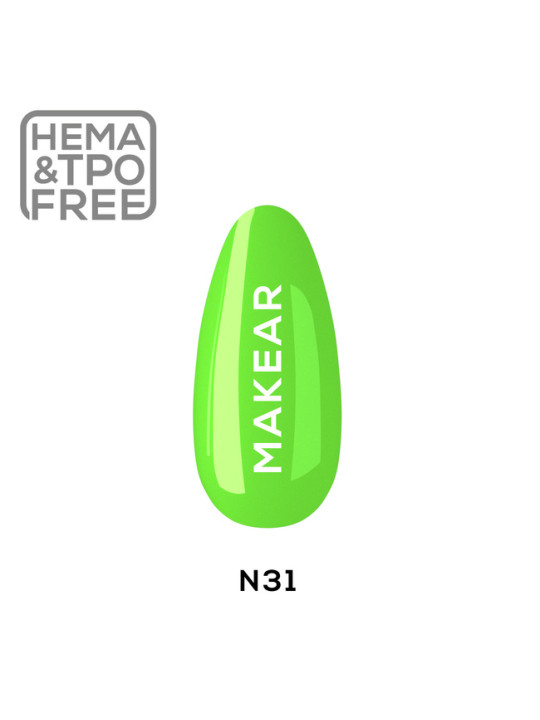 Lac de unghii Makear Hybrid 8ml-Neon N31