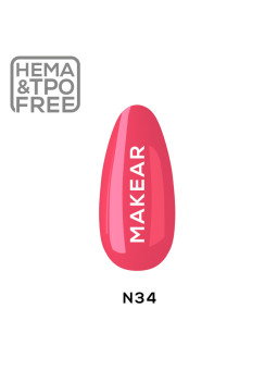 Makear Hybrid lak na nehty 8ml-Neon N34