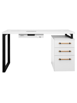 VENTO PRO Manicure Moderno 5 Desk White Top With Absorber and wooden handles