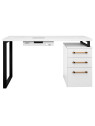 VENTO PRO Manicure Moderno 5 Desk White Top With Absorber and wooden handles