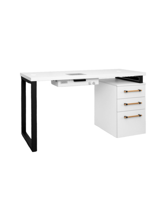 VENTO PRO Manicure Moderno 5 Desk White Top With Absorber and wooden handles