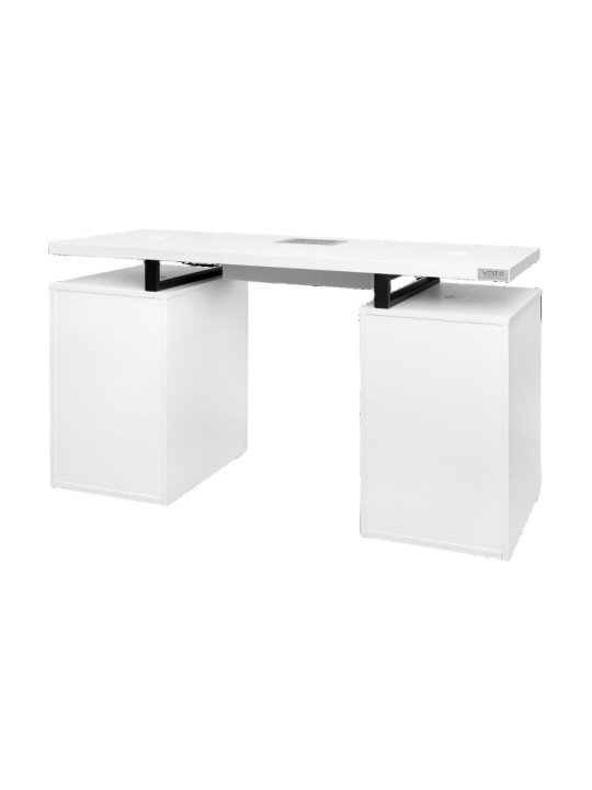 VENTO PRO Manikúra Moderno Duo 5 Desk White Top s absorbérem a dřevěnými rukojeťmi