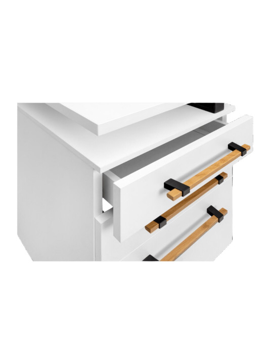 VENTO PRO Manicure Moderno Duo 5 Desk White Top With Absorber and Wooden Handles