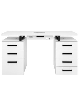 VENTO PRO Manikúra Moderno Duo 4 Desk White Top s absorbérem a černými držadly