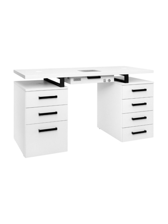 VENTO PRO Manikúra Moderno Duo 4 Desk White Top s absorbérem a černými držadly