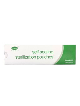 QJMDM Sterilizační papírové a fóliové sáčky 70x230mm - 200ks