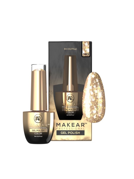 Гібридний лак Makear Diamond 8 мл - Gold Star S63