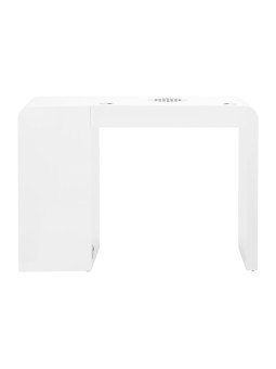 Biurko kosmetyczne 312 z pochłaniaczem kasetowym białe lewe