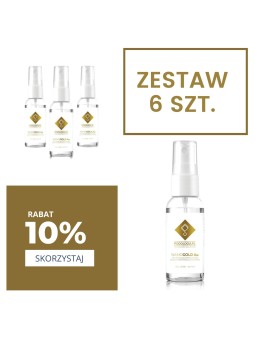 NanoGOLD Au - Złoto niejonowane koloidalne 30ml Zestaw 6 sztuk