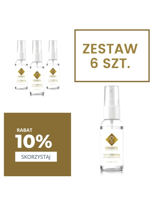 NanoGOLD Au – Nichtionisiertes kolloidales Gold 30 ml Set mit 6 Stück