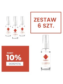 NanoCOPPER CU - Neionizovaná koloidní měď 30 ml Sada 6 kusů