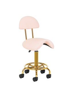 Kosmetikhocker 6001-G gold-rosa
