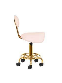 Kosmetikhocker 6001-G gold-rosa