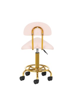 Kosmetikhocker 6001-G gold-rosa