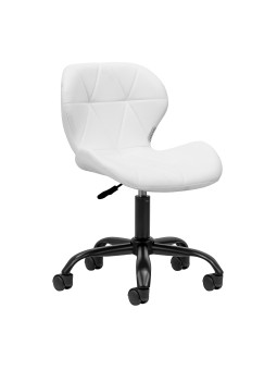 Kosmetinė taburetė QS-06B juoda ir balta