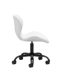 Taboret kosmetyczny QS-06B czarno biały