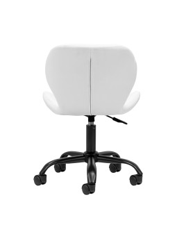 Kosmetinė taburetė QS-06B juoda ir balta