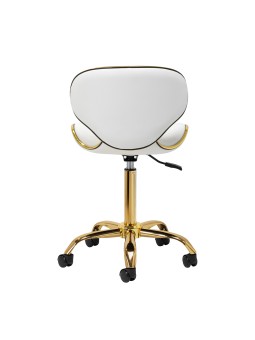 Gabbiano taboret kosmetyczny Q-4599G Biały