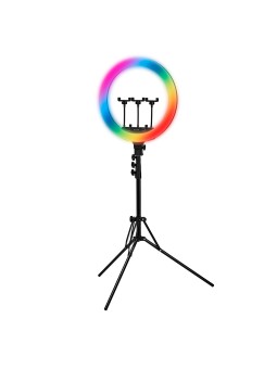 GLOW lampa pierścieniowa ring 18"" RGB bsc ze statywem 45W