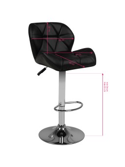 Hoker barowy M01 pikowany regulowany czarny