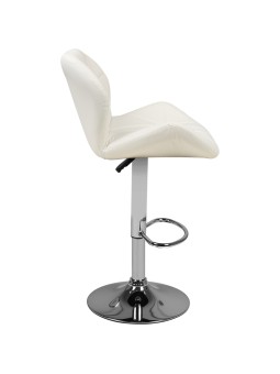 Hoker barowy M01 pikowany regulowany biały