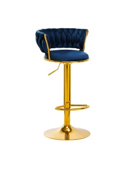 4Rico Bar Hocker QS-B313a navy blue velvet