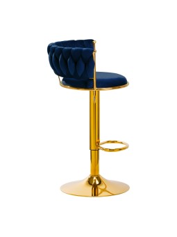 4Rico Bar Hocker QS-B313a navy blue velvet