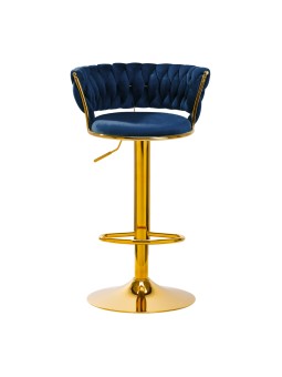 4Rico Bar Hocker QS-B313a navy blue velvet