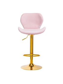 4Rico Hoker barowy QS-B15 aksamit różowy