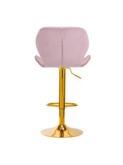 4Rico Hoker barowy QS-B15 aksamit różowy