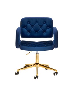 4Rico swivel chair QS-OF213G navy blue velvet