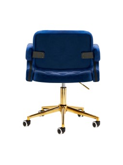 4Rico swivel chair QS-OF213G navy blue velvet