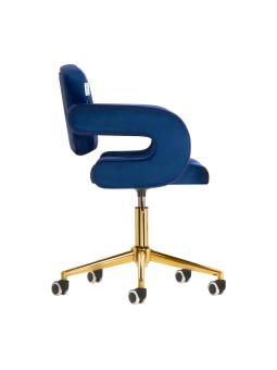 4Rico swivel chair QS-OF213G navy blue velvet