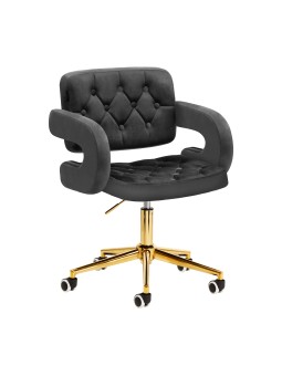 4Rico swivel chair QS-OF213G velvet grey