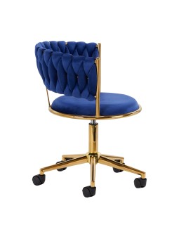 4Rico swivel chair QS-GW01G navy blue velvet