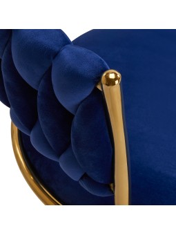 4Rico swivel chair QS-GW01G navy blue velvet